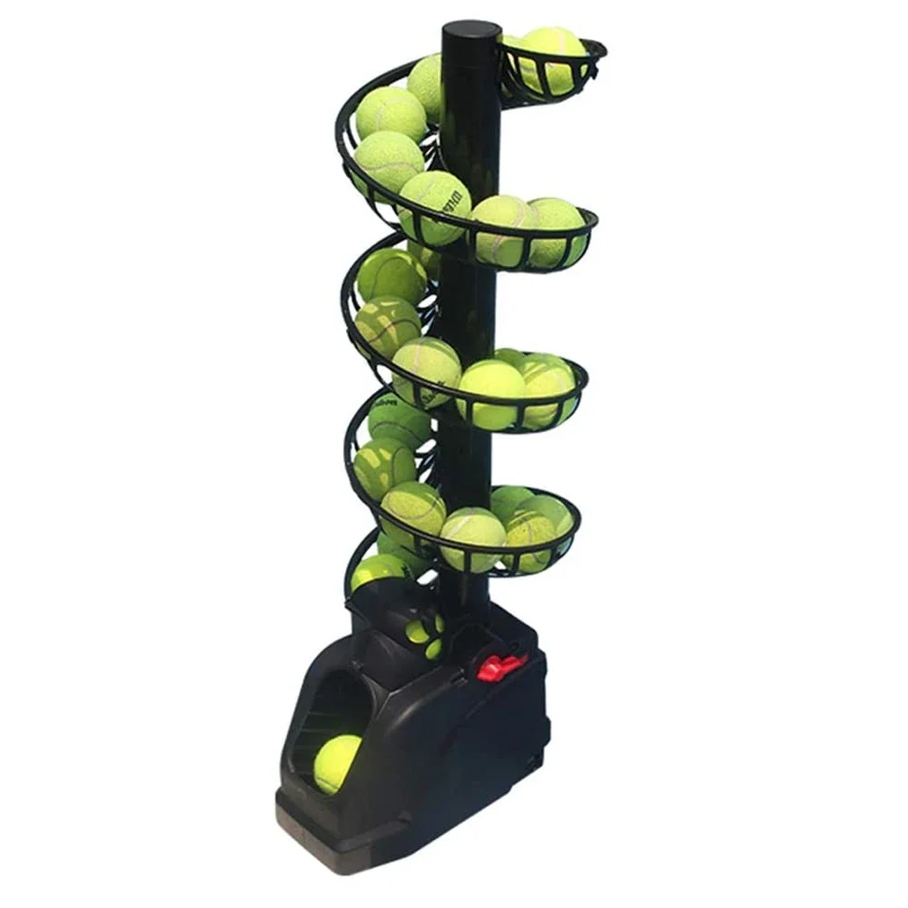 Tennis Machine Tennis Serving Machine Lightweight Tennis Toss Machine Plug in/Batteries 30 Balls