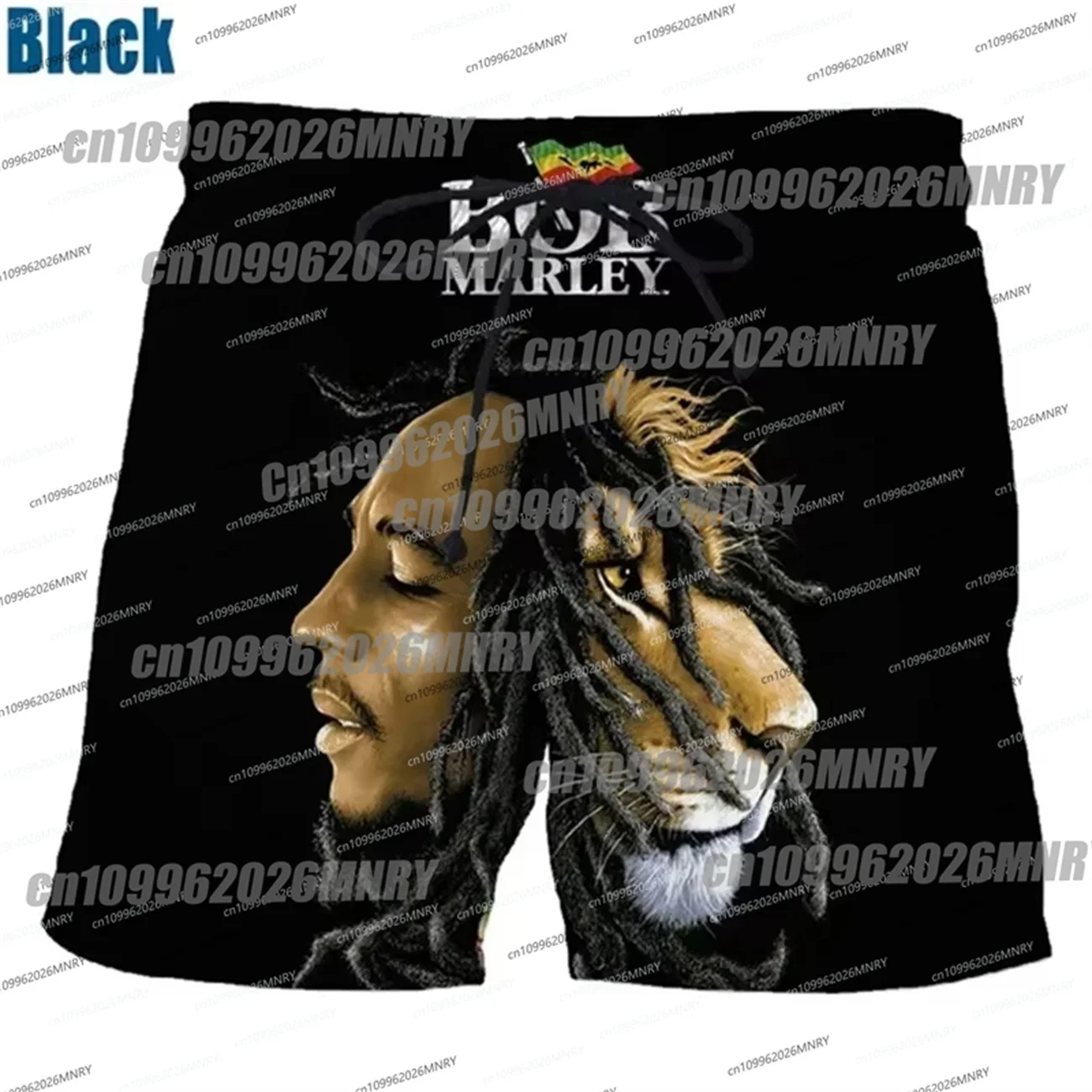 Rock Singer Bob Marley Reggae Rasta Pattern Board Kid Shorts 3D Print Men's Outdoor Leisure Sports Moto Shorts Men Swim Trunks