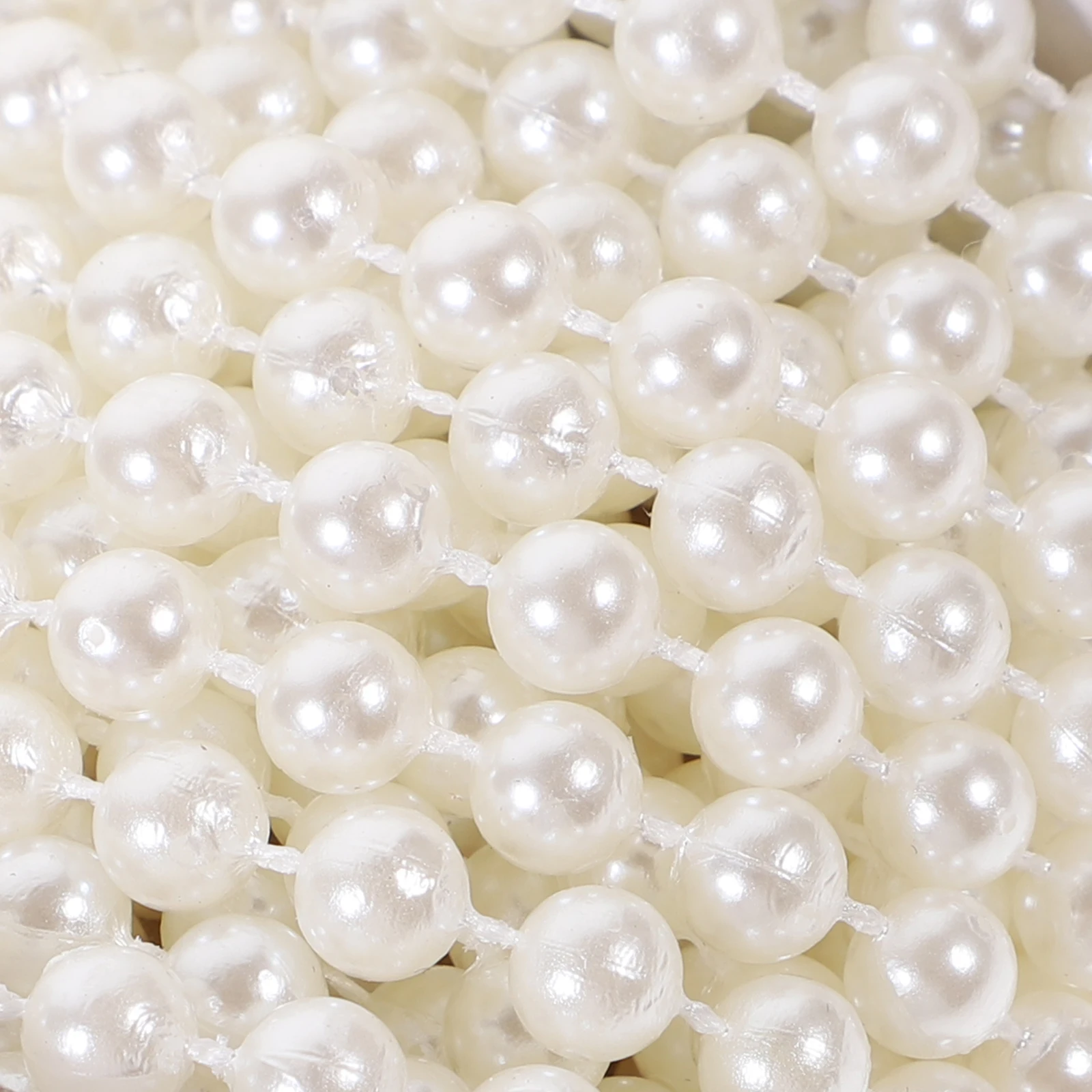 سلسلة خرز لؤلؤية بطول 5 متر، ديكور ذاتي الصنع، مادة ممتازة، متينة، استخدام طويل الأمد، تفاصيل رائعة، ديكور حفلات بألوان زاهية #1