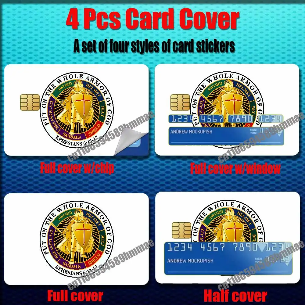 

For Ephesians 613-17 Knights Templar Put On The Whole Armor Of God Sticker Paper Skin ID Bank Credit Metro Self-adhesive Card