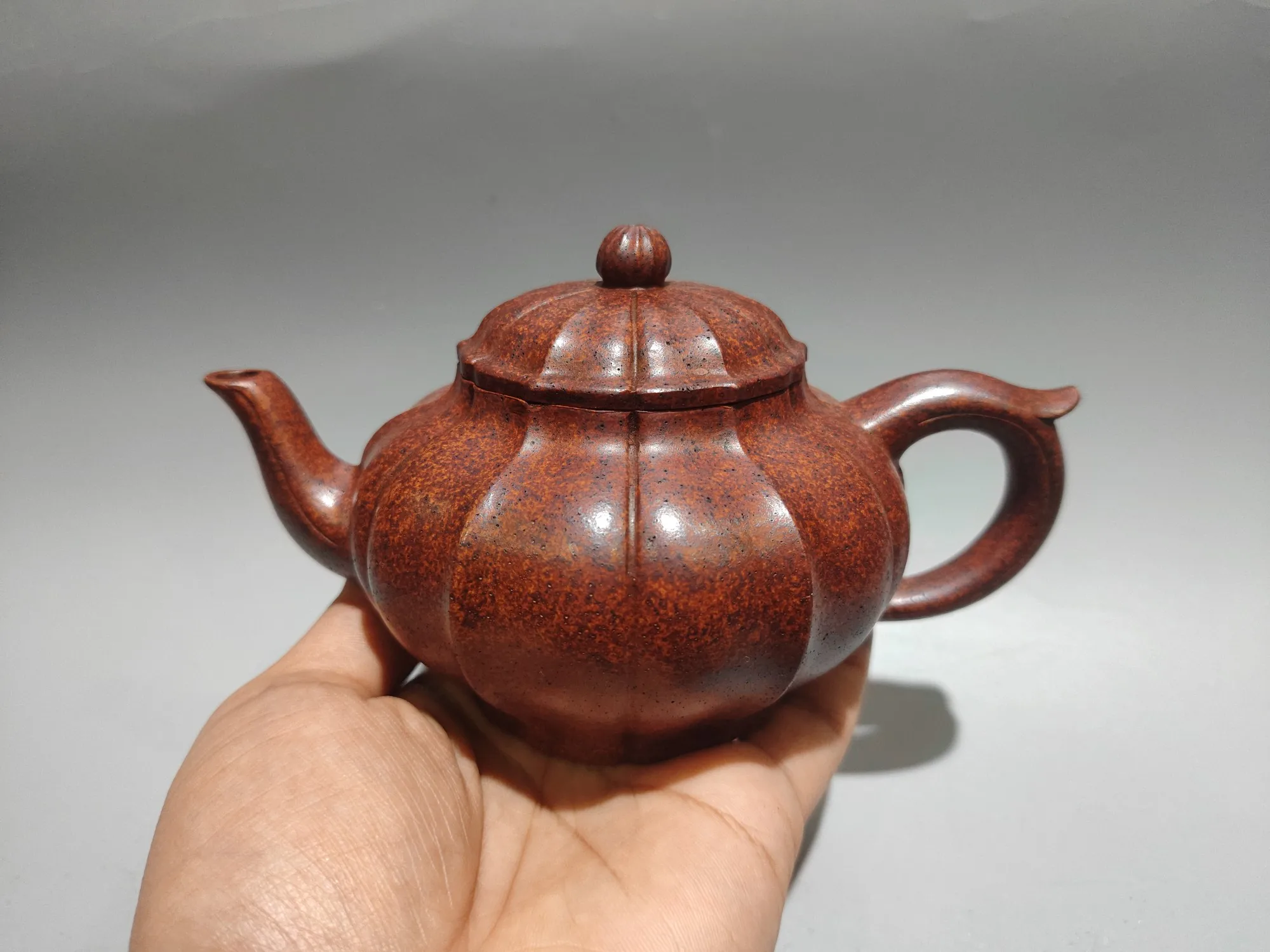 Purple Clay Pot Raw ore keel gold sand Tendon pattern Laughing Sakura Pot Eight sided potKettle Teapot Pot Tea Tea Charm