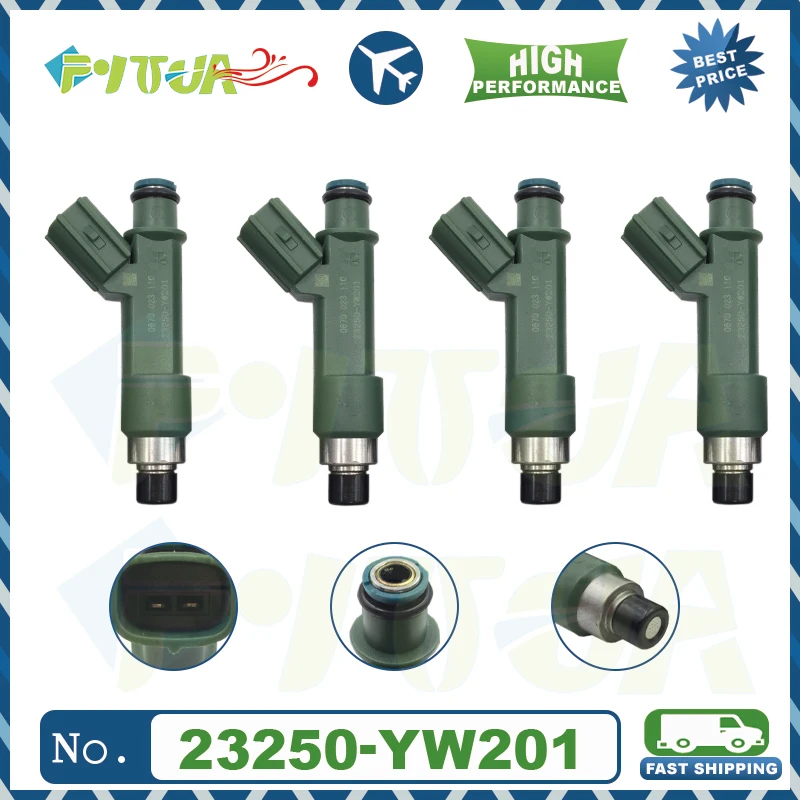 

4pcs Fuel injector 23250-YW201 23209-YW201 For Nissan