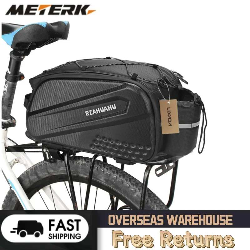 Lixada 10L Multifunctional Bicycle Rear Seat Bag Waterproof Cycling Bike Rack Trunk Cargo Bag Pannier Bag Handbag Shoulder Bag