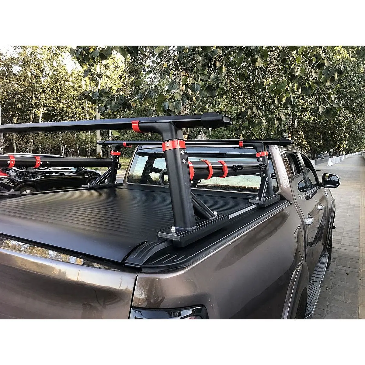 Accessori esterni per camioncino Roll Bar multifunzionale regolabile Rack Letto Scaletta Rack Tetto per F150 Ranger Hilux Tacoma