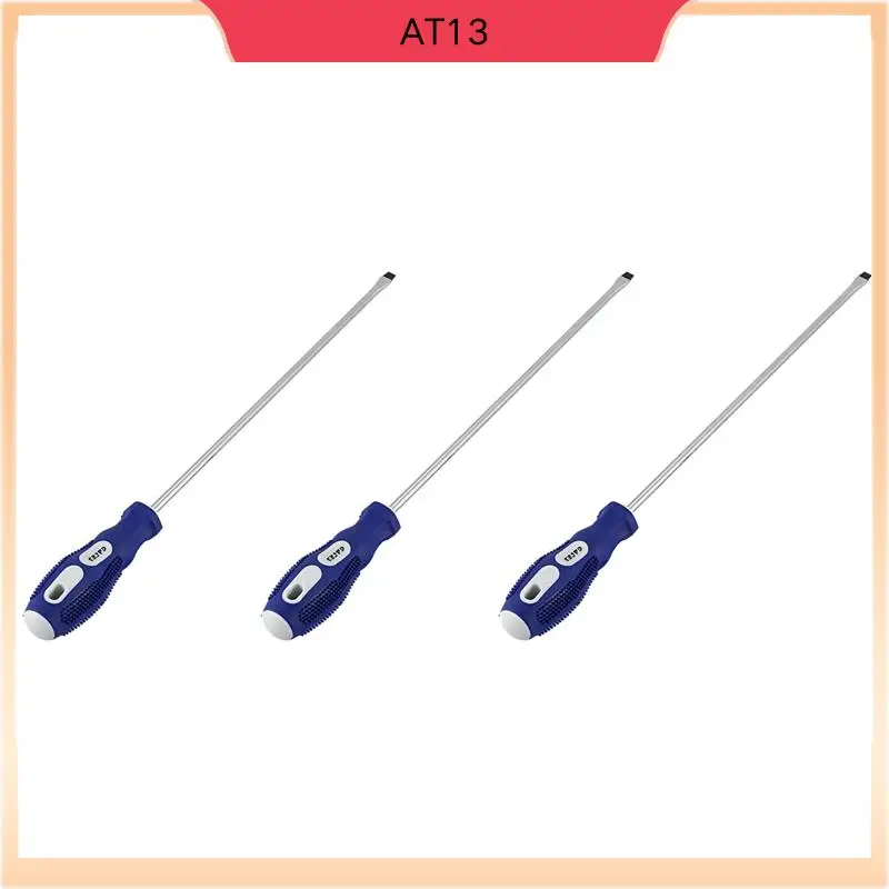 

AT13 3 шт., длинный вал 30,5 см, 6,5 мм, отвертка с плоской головкой и магнитным наконечником, удобный инструмент