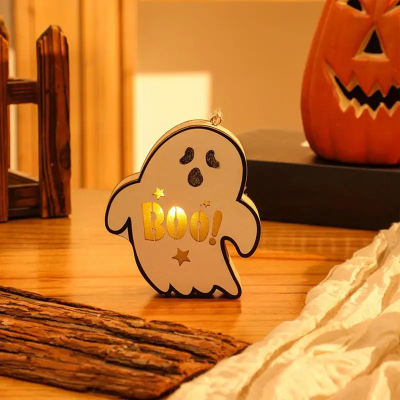 Lampu labu lampu dekorasi Halloween lampu malam Indah aman dapat digunakan kembali indah Halloween lampu labu kecil untuk keluarga