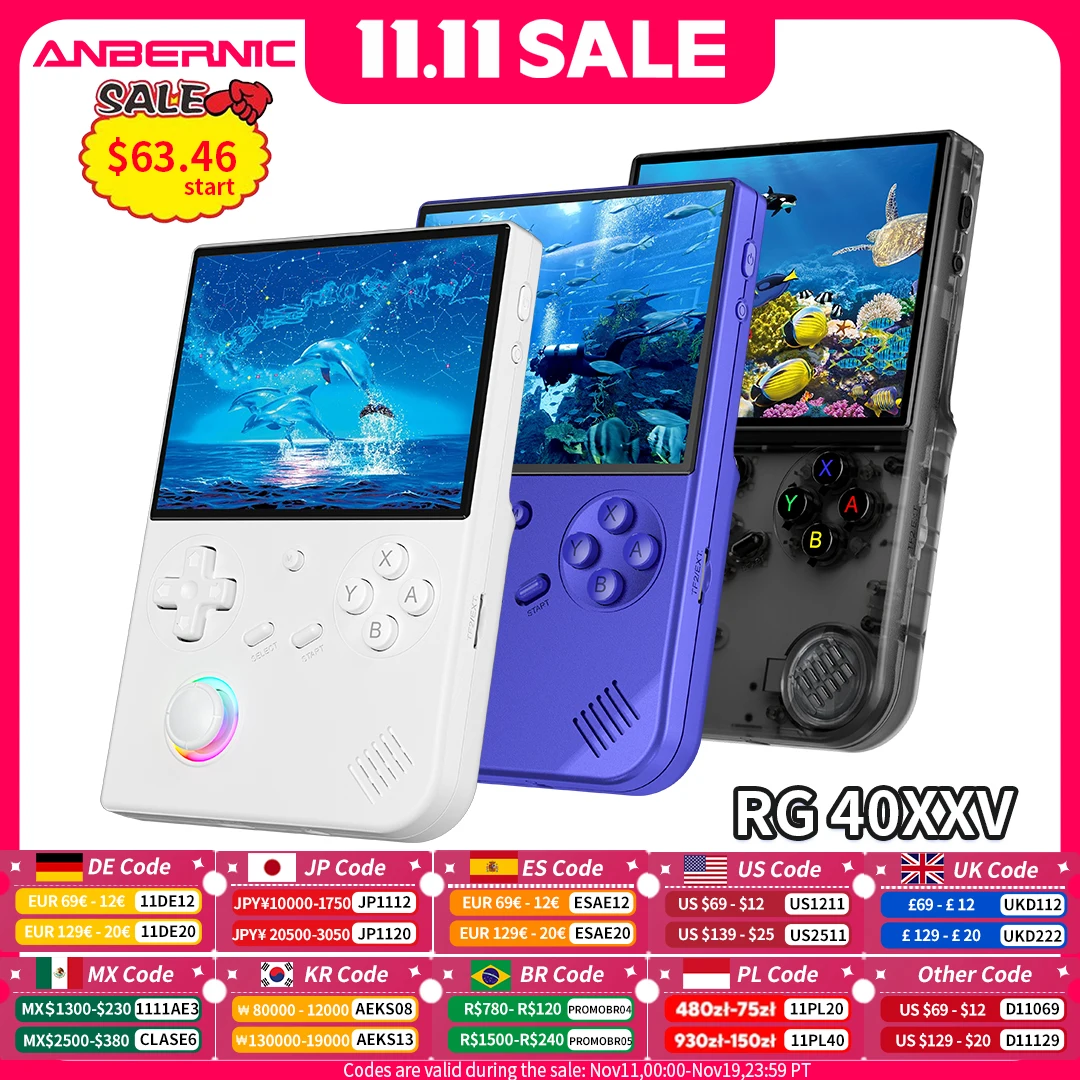 ANBERNIC RG 40XXV RG40XXV Handheld Game Console Linux 64 bit 4