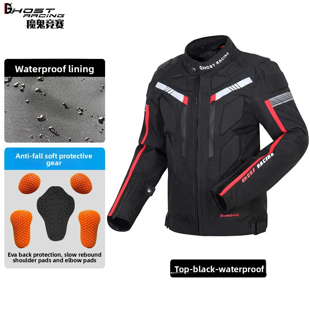 

Waterproof Motorcycle Jacket Pant Suit Cold-proof Motorbike Jacket Men Motocross Riding Clothing CE Protective Gear Size M-5XL