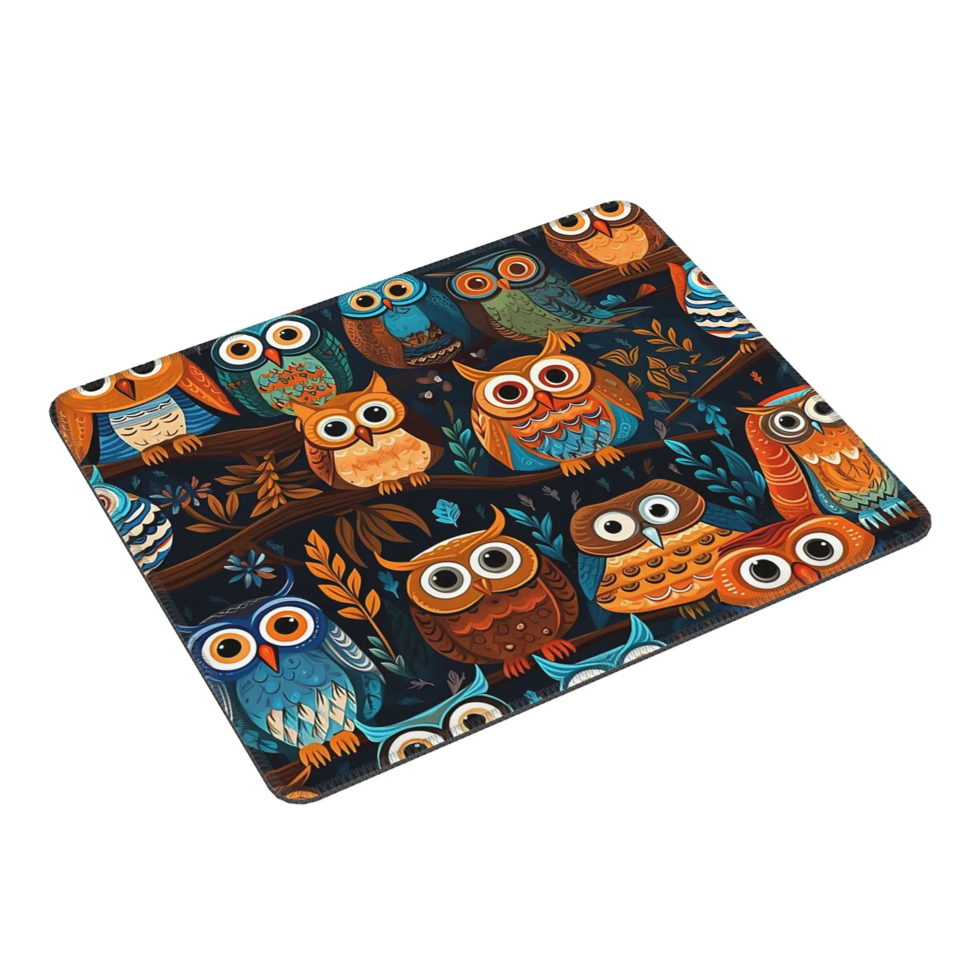 Cute Owl Stand On Branch Mouse Pad Computer Keyboard Mouse Mat Gaming PC Laptop Desk Mat Office Table Mats
