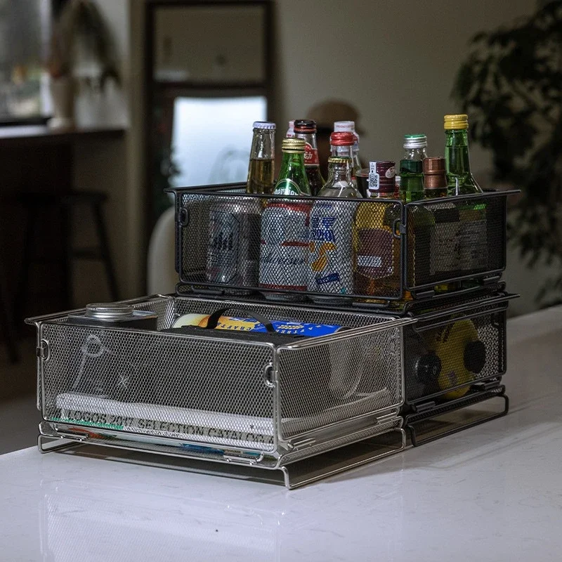 

Outdoor table one-unit combination multi-functional water filter basket 304 stainless steel storage cage