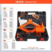 VEVOR 12V Electric Car Jack 3T Scissor Jack Electric Automatic Jack with Double Saddles and Remote Control for Truck Tire Change