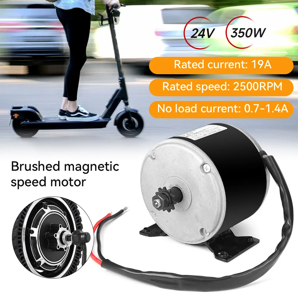 

24V 350W 2700RPM 8mm Axis Diameter Permanent Magnet DC Motor Electric 11 Gears Generator Motor for Turbine Bicycle Bike Scooter