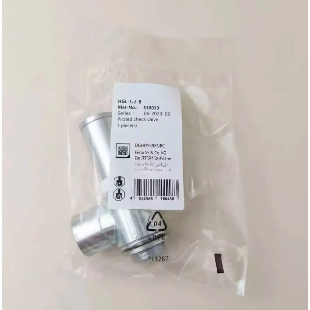 Original Pilot Operated One-way Valve HGL-1/8-B 530030 530031 530032 530033 530039 HGL-1/8-QS-6 530040