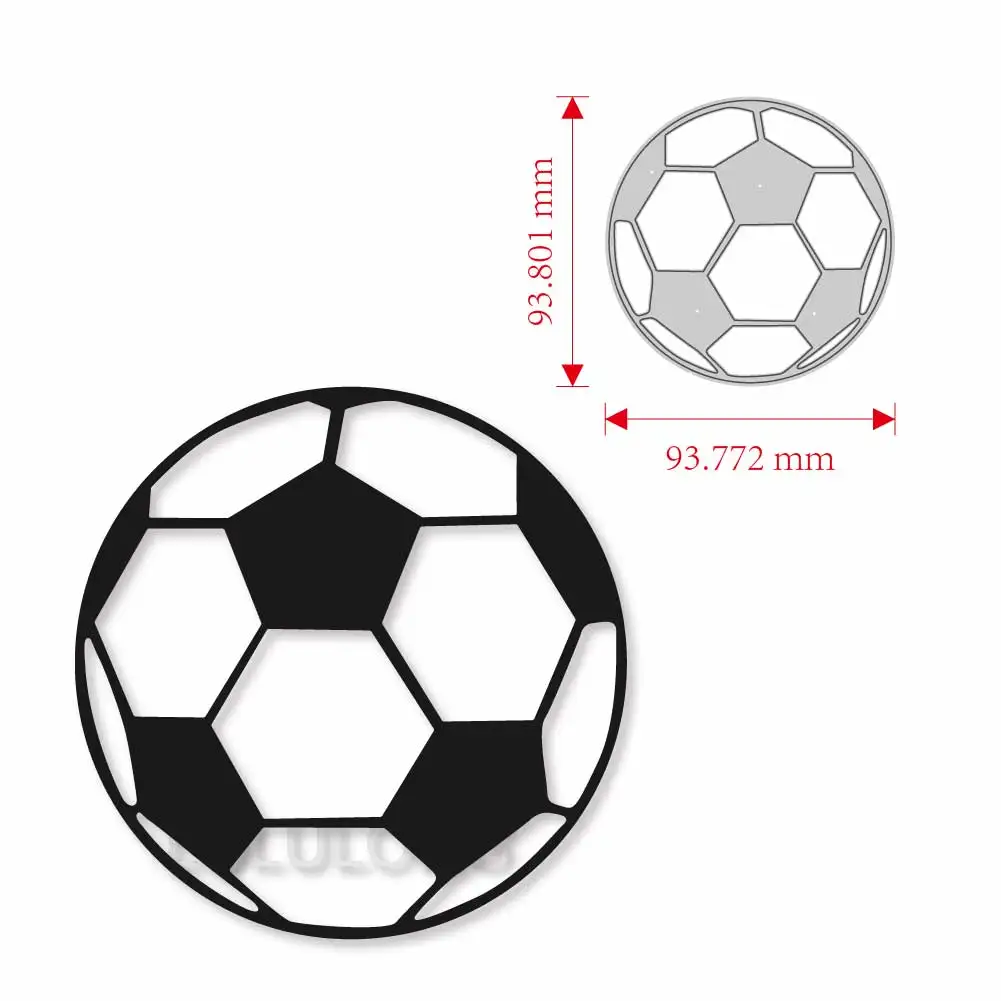 

Metal Punching Knives Football Dies Card Making Soccer Slimline Cutting Dies Scrapbook Mold Template for Paper Craft