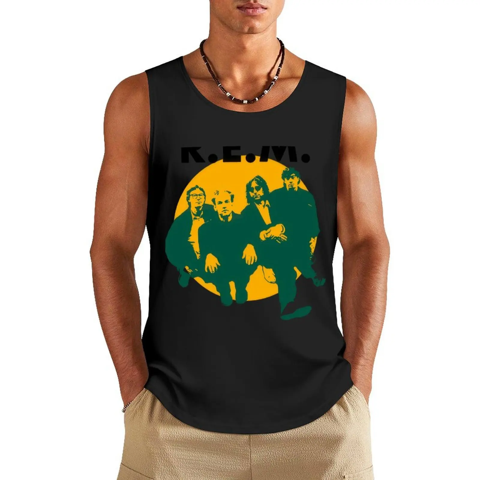 

R.e.m. Band Tank Top bodybuilding men T-shirt male anime top t shirts