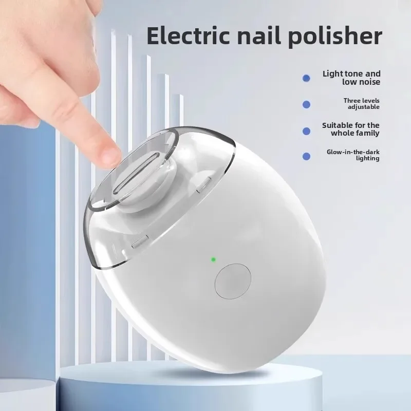 Tagliaunghie elettrico 2 IN 1 con smerigliatrice automatica per unghie a luce LED Trimmer per mini strumenti per manicure per adulti per bambini Cura delle unghie