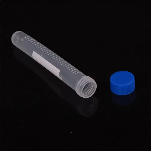 10X 15mL Plastic Centrifuge Test Tube Vial Container Self Standing Screw Cap