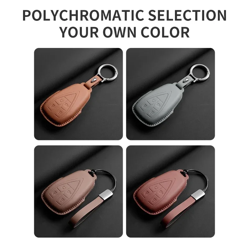 Car Keychain Covers Men Key Holder Leather Car Key Wallets For Changan UNIT UNIK CS35PLUS CS55 PLUS CS75 PLUS Oshan X7 X5