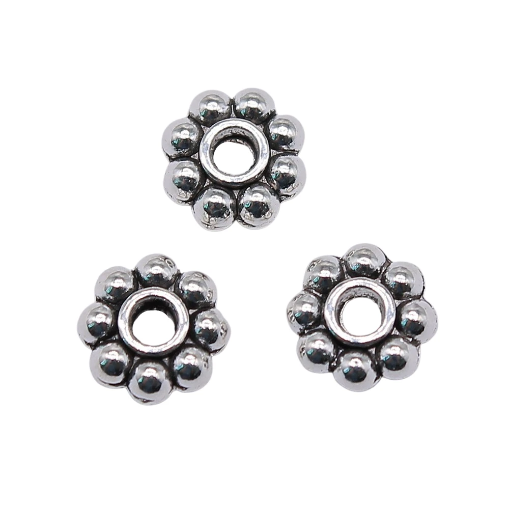 

Wholesale 400pcs/bag 7x7x2mm Spacer Bead For Jewelry Making DIY Jewelry Spacer Bead Charm Small Flower Beads Spacer