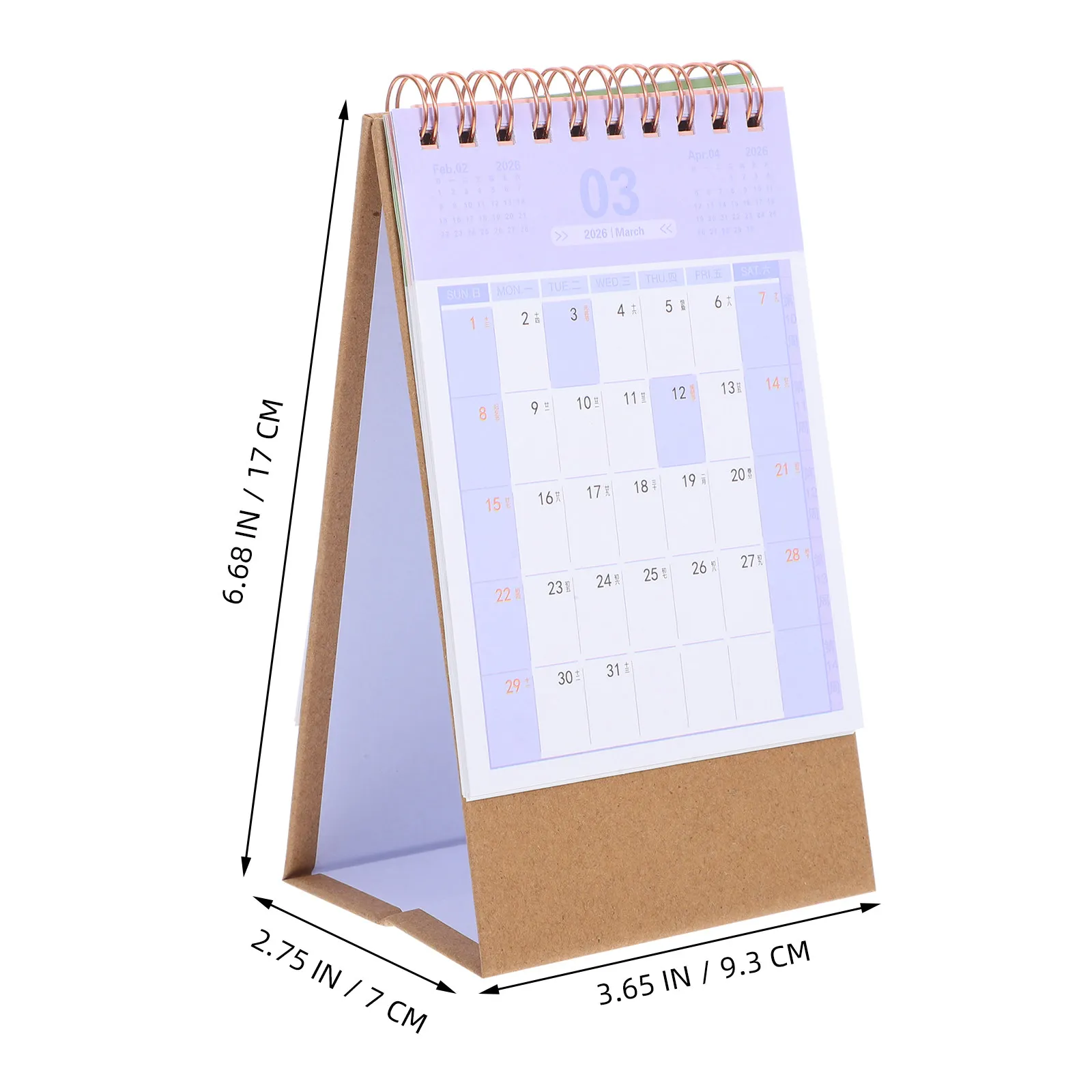 2026 Daily Flip Calendar Desktop Planner – Minimalist Design, Thick Ink-Resistant Paper for Office & Teachers