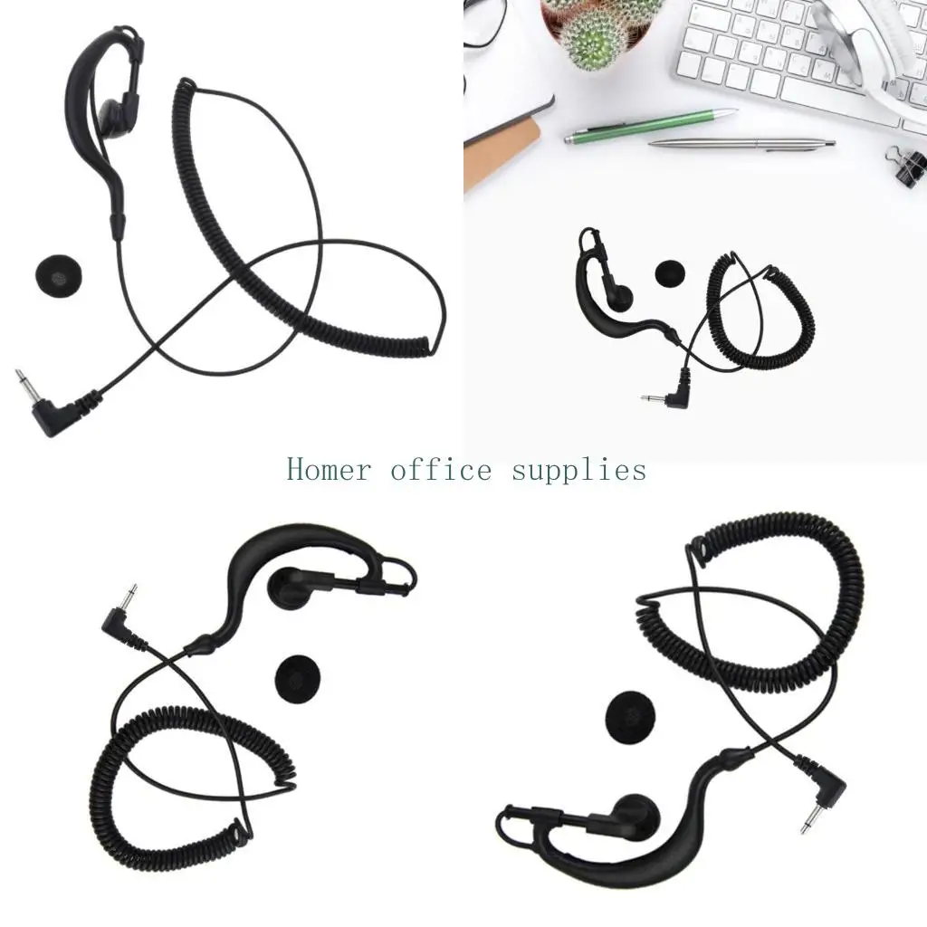 

K43B Наушник с ушным крючком только для прослушивания, разъем 3,5 мм, G-образная гарнитура для наблюдения, радио, динамик,