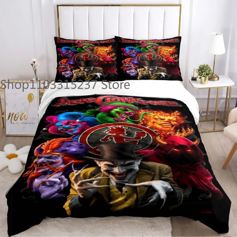 Imagem -03 - Juggalo Insane Clown Impresso Duvet Cover Sets Posse Band Queen e King Size Conjunto de Cama Dupla Pcs Pcs