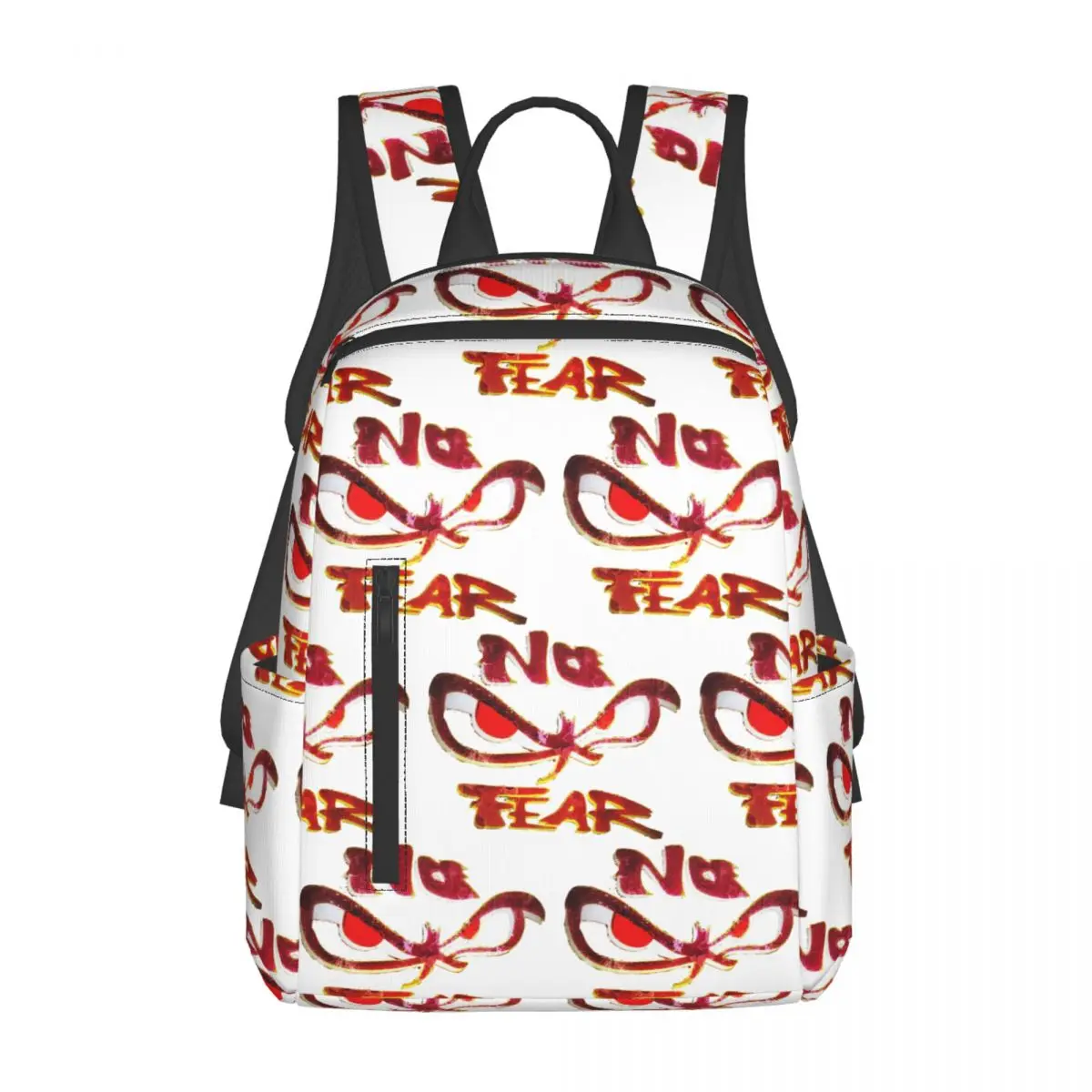 No Fear No Fear And Eyes Print Backpack Daypack Large Capacity Boys Girls BookBag School Bag Shoulder Bags for Men Women