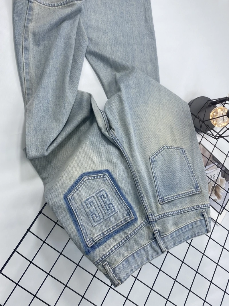 

High Waist Loose Straight Leg Jeans Spring New Style Women's Commuter Versatile Narrow Wide Leg Pants Trendy Long Trousers