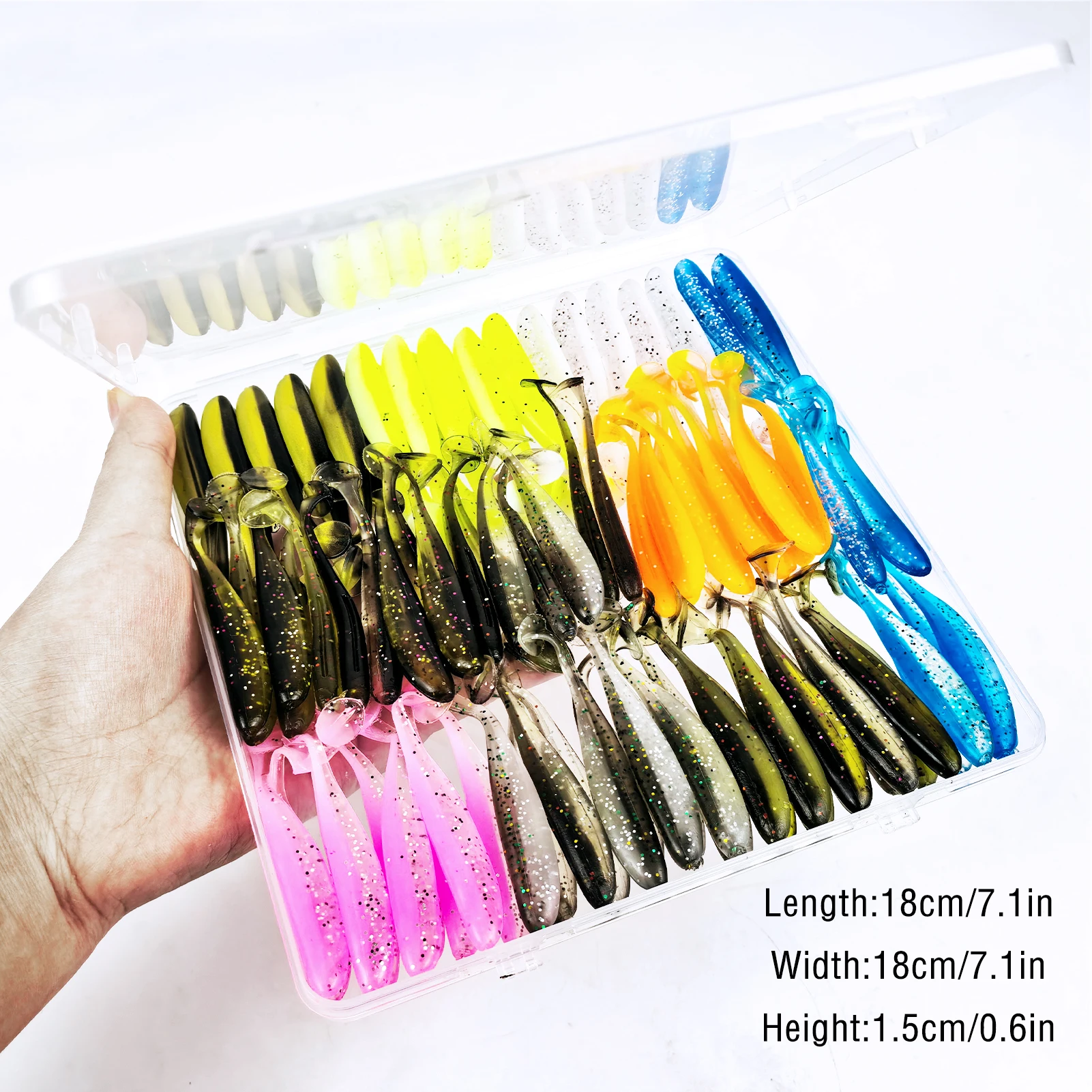 FREE FISHER Swimbaits de vinilo cola paleta para lubina y trucha - imagen 2