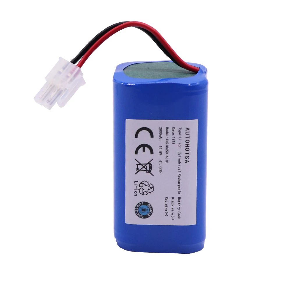 14.8V 2800mAh Rechargeable Lipo battery 18650 For robotic vacuum cleaner accessories for Chuwi ilife A4 A4s A6 ILIFE Battery 2S
