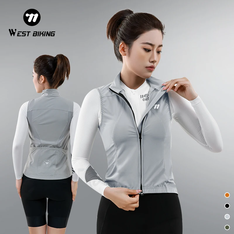 

WEST BIKING Women's Cycling Vest Spring Summer Sleeveless Sports Jacket Running Hiking Cycling Coat Bicycle Clothing Sport Gear