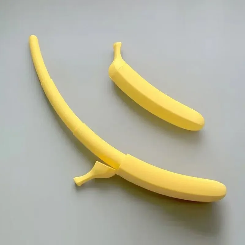 Anime Cosplay Prop 3D Printed Banana Shaped Retractable Sword Funny Fidget Toy DIY Stress Relief Accessory Costume Party Props