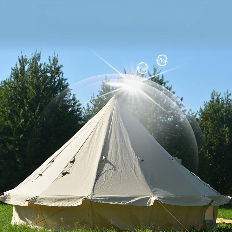 Harajuku Outdoor Camping Tent Pyramid Indian Waterproof Wind Resistant Bell-shaped Cotton Atmosphere Yurt Tent