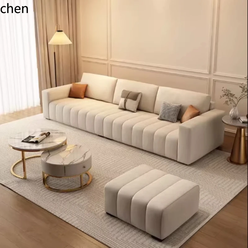 HXL waterproof and anti-fouling technology cloth sofa three-person sofa small apartment living room combination sofa