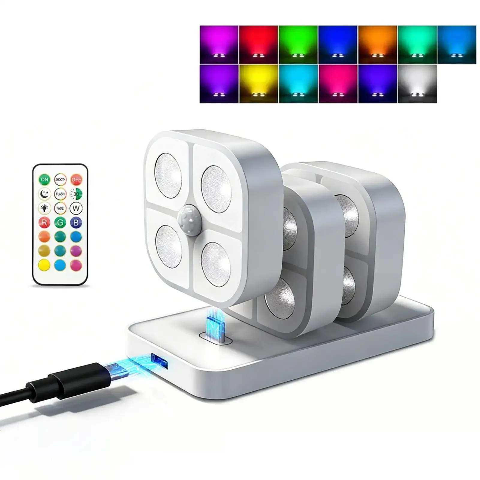 3-pieces-magnetic-multi-mode-night-lamp-led-stair-lights-rgb-motion-sensor-disc-light-rechargeable-wireless-deck-light