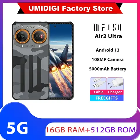 IIIF150 Air2 Ultra 16GB+512GB 5G Rugged Phone Ultra-thin 6.8''FHD+ 120Hz Flexible AMOLED Screen 108MP Camera 65W Fast Charge
