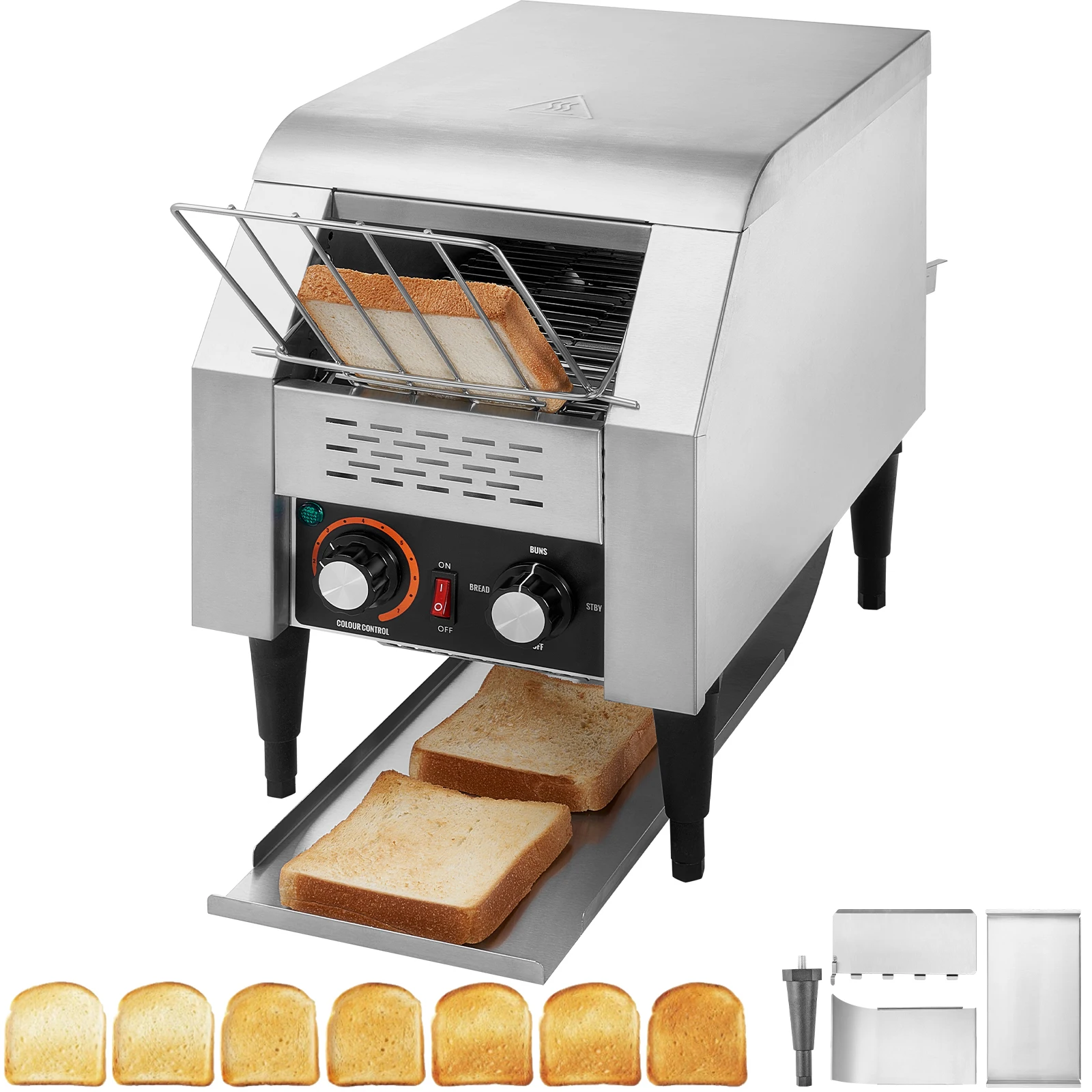 Succe Buy Commercial Conveyor Toaster 150/300/450 Slices/H Heavy Stainless Steel Commercial Toaster for Toast Bun Bagel Bread