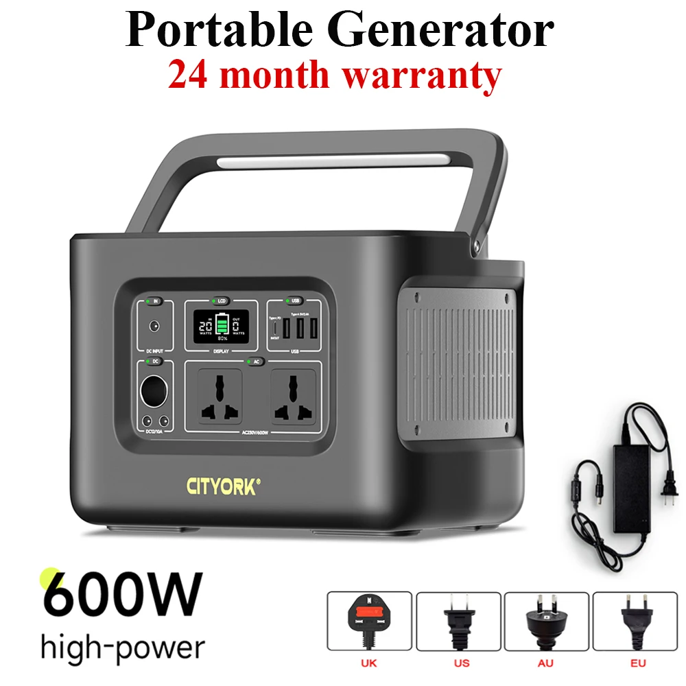 PALO 600W 200-240V  Solar Generator Portable Power Station for Outdoor Camera Drone Emergency Power Supply Home Car Drone Laptop