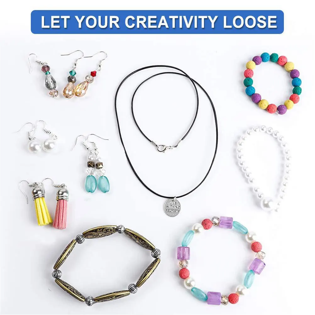 

1960Pcs Acrylic DIY Beads for Bracelet Necklace Assorted Colors Handmade Loose Spacer Beads Jewelry Craft Accessories