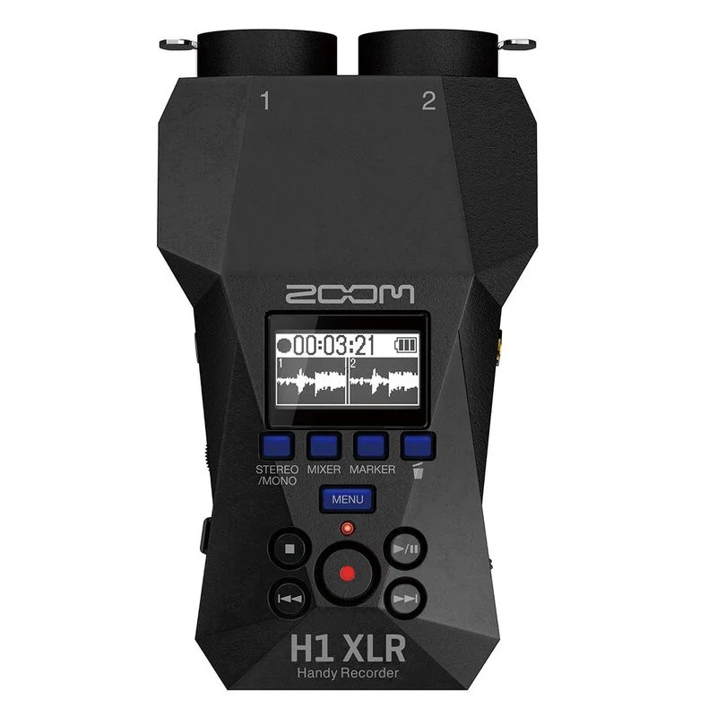 Grabadora Portátil ZOOM H1 XLR, 32-Bit Float, 2 Entradas Combinadas XLR/TRS con Bloqueo, Convertidores AD Duales para Podcasters y Cineastas