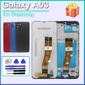 Bilashmart Tested LCD Samsung Galaxy A03 Display Touch Screen Phone Repair Digitizer Assembly with Frame A035F A035G A035M Display