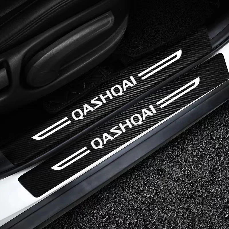 4Pcs For Nissan Qashqai J10 J11 2021 2020 2019 2018- 2011 2010 2009 2008 2007 Car Door Threshold Sill Sticker Accessories