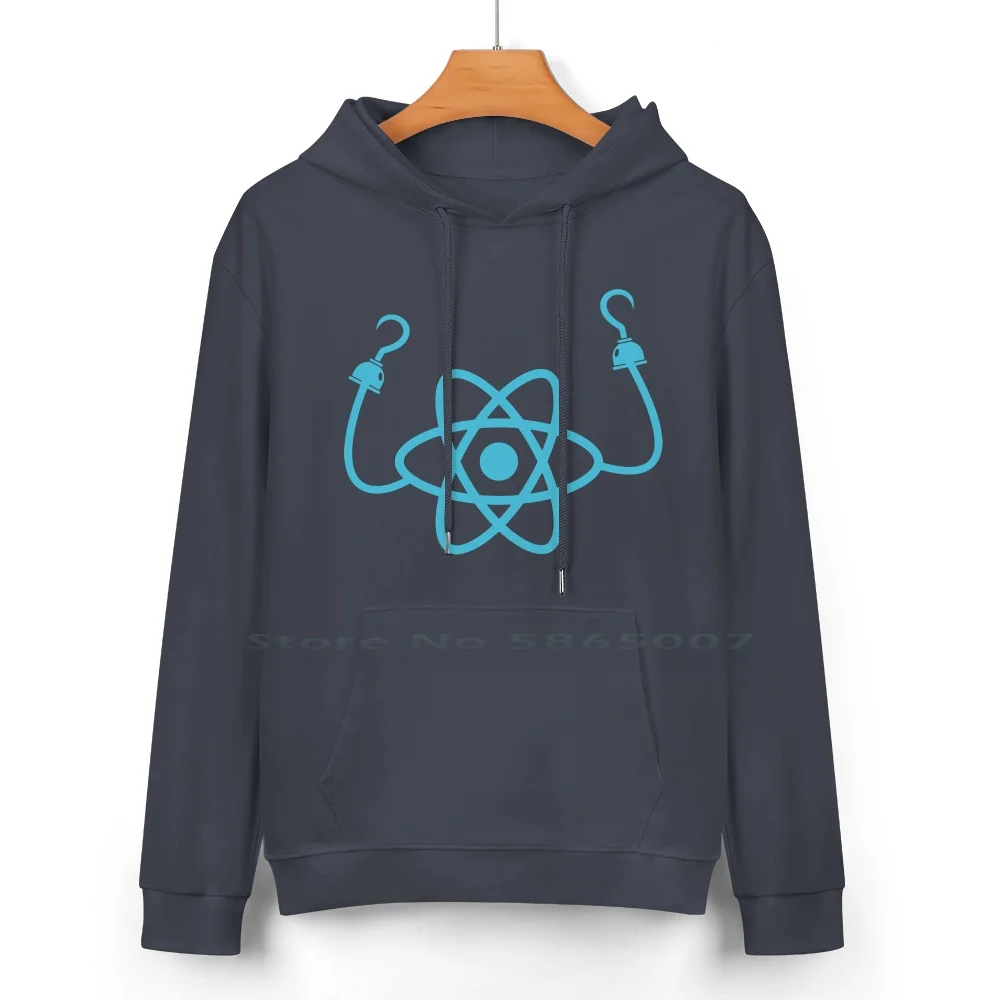 React Hooks Pure Cotton Hoodie Sweater 24 Colors React Js Hooks Reactjs Hooks Javascript Framework Js Library Geek Nerd