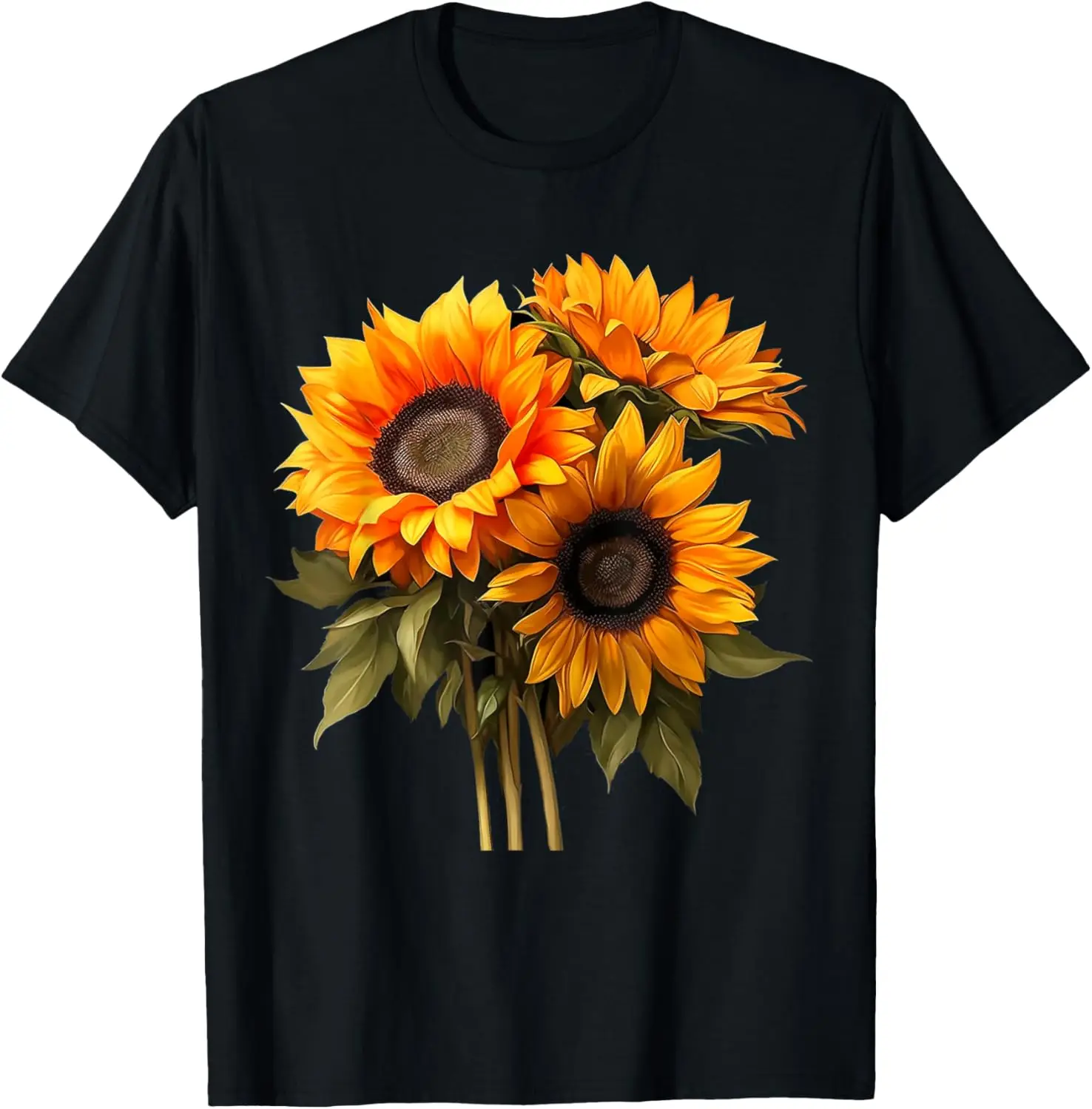 Yellow Sunflower Cute summer Sun flowers Floral Positivity T-Shirt