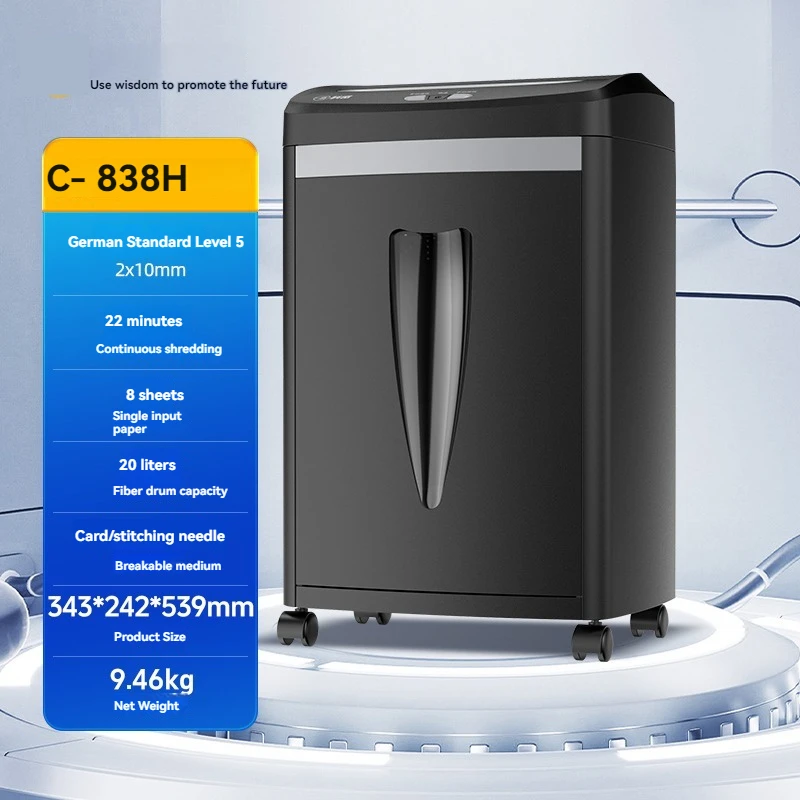 Paper Shredder 838H Office, Household, Electric, Commercial, Small Confidential Automatic Document Shredder