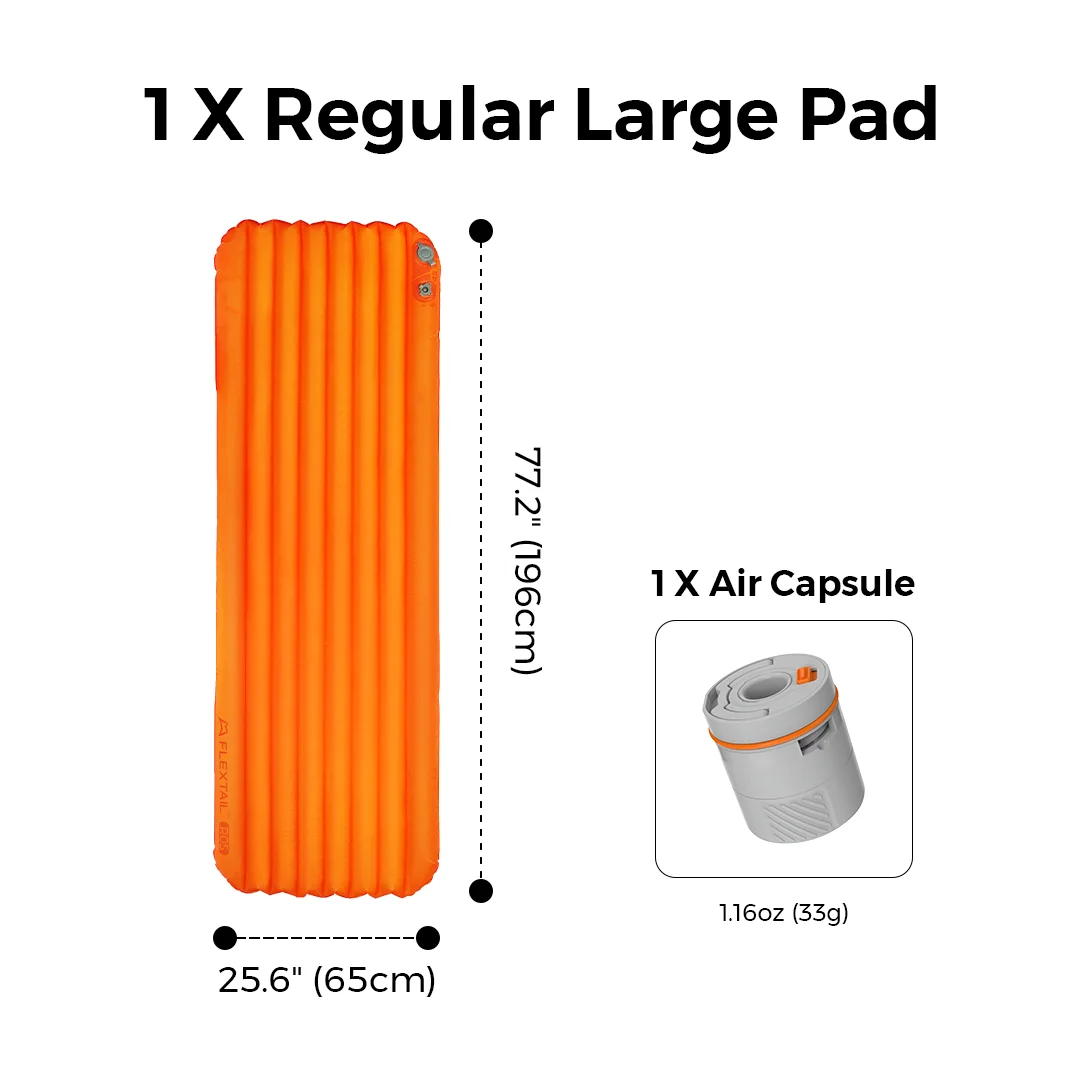 FLEXTAIL TINY SLEEPING PAD - Geïsoleerd slaapmatje met ingebouwde pomp, automatische inflatie/aflatie, lichtgewicht ontwerp - afbeelding 1