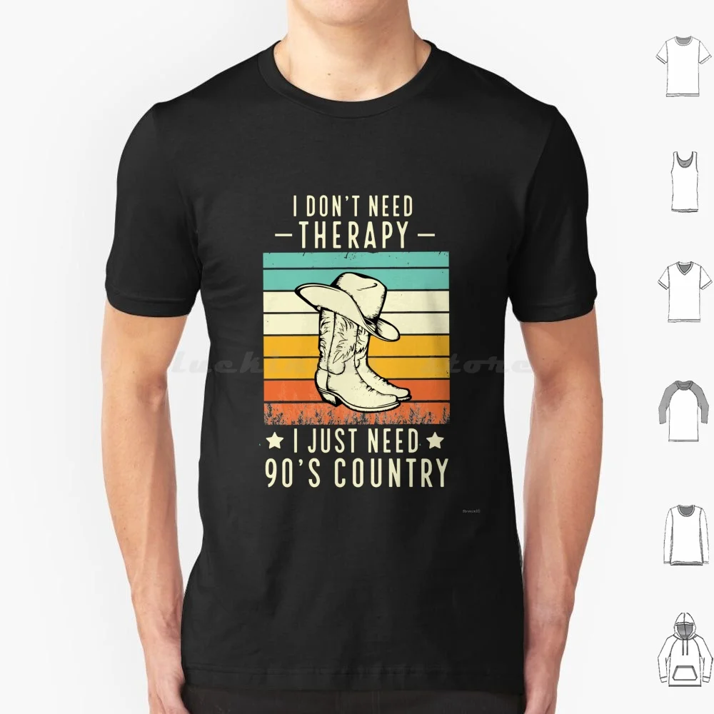 

I Don't Need Therapy I Just Need 90s Country Music Sunset Футболка Мужчины Женщины Дети 6xl Американская Кантри-музыка 90-х 80-х Классика