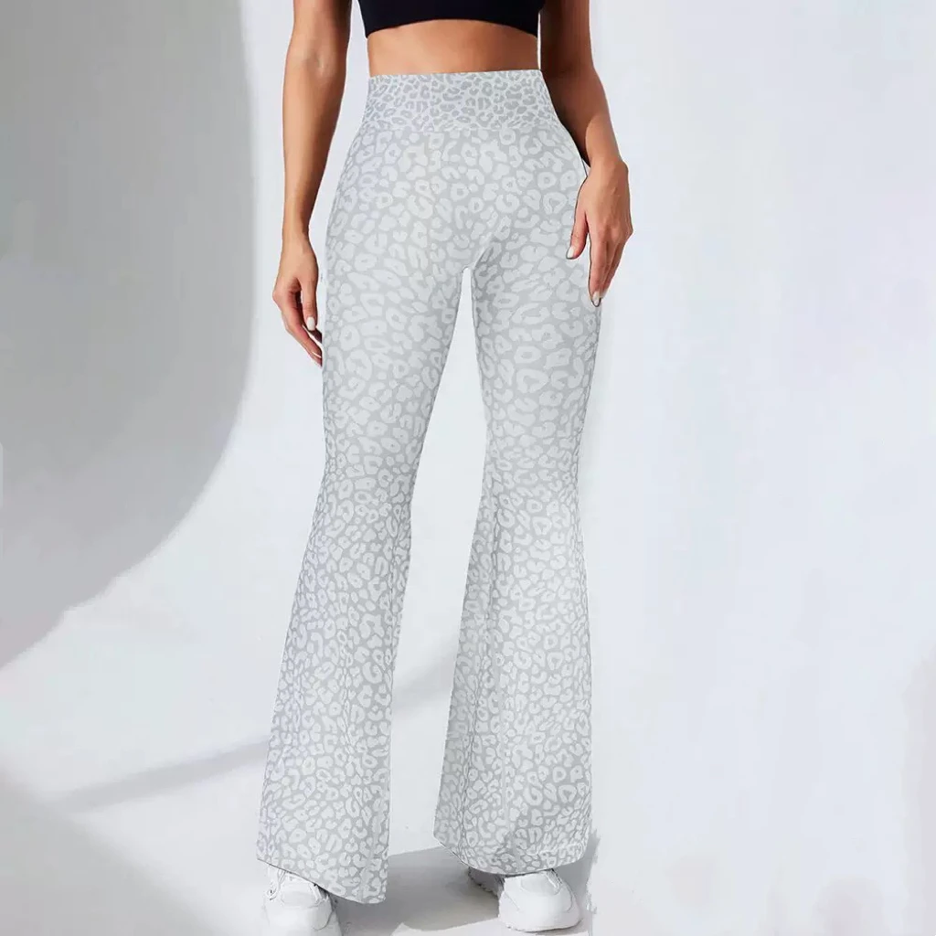 النساء ليوبارد متوهج طماق عالية الخصر الصالة الرياضية اللياقة البدنية تجريب بناطيل كاجوال اليوغا السراويل Scrunch التدريب الرياضي الجوارب #5