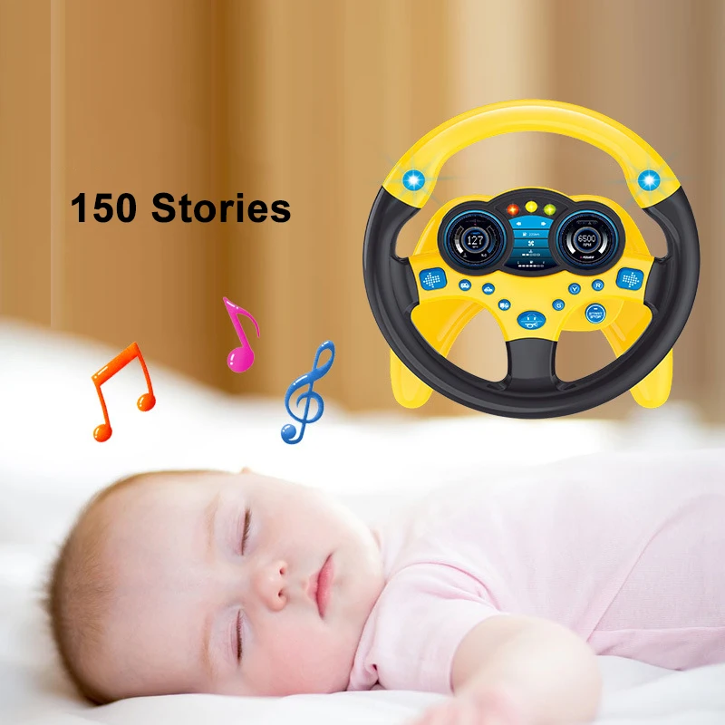 Kids Simulation Car Steering Wheel Toys Simulation Driving Early Education Educational Children's Music Story Machine Toys