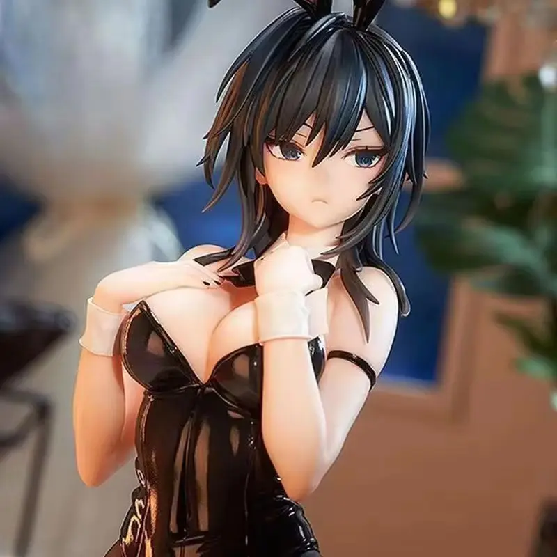 أنيمي Ishimi Yokoyama 17 سنتيمتر الأسود الأرنب تمثال الركوع عمل نموذج لجسم تمثال دمية لجمع والديكور #2